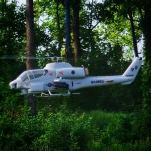 FLISHRC AH-1 Cobra (Gray) RTF Scale RC Helicopter - FL500 V2 500 Class/Size – view 2