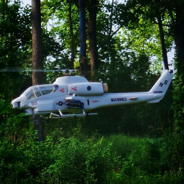 FLISHRC AH-1 Cobra (Gray) RTF Scale RC Helicopter - FL500 V2 500 Class/Size – view 2