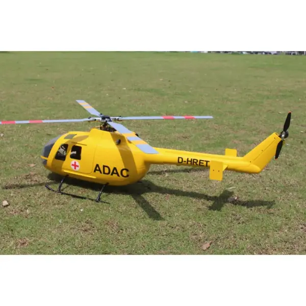 FLISHRC BO105 (Yellow) RTF FL500 V2 500 Class/Size Scale RC Helicopter – view 6