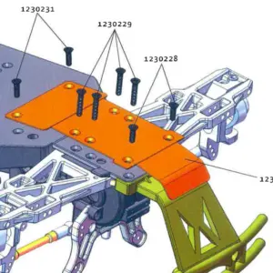 Alu. Protection Plate for Truggy AT2.4/3.4 and Truck AMT2.4/3.4