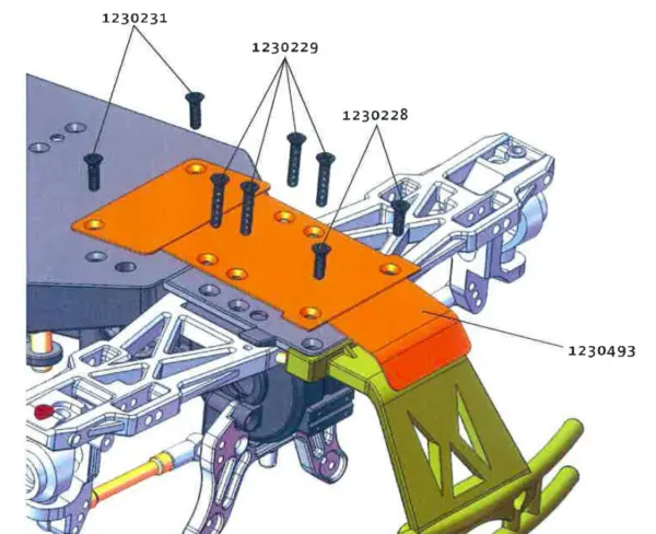 Alu. Protection Plate for Truggy AT2.4/3.4 and Truck AMT2.4/3.4