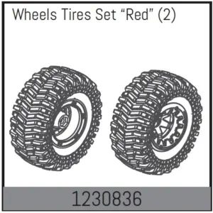 Beadlock Wheel Set128*65mm - Red (2)