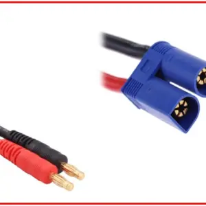 Charging Cable 4mm Bullet Plug - EC5 300mm