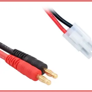 Charging Cable 4mm Bullet Plug - Tamiya 300mm