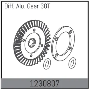 Diff.l Crown Gear 38T +Sealing BL-version
