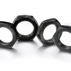 Hex locknut 17mm black (4)
