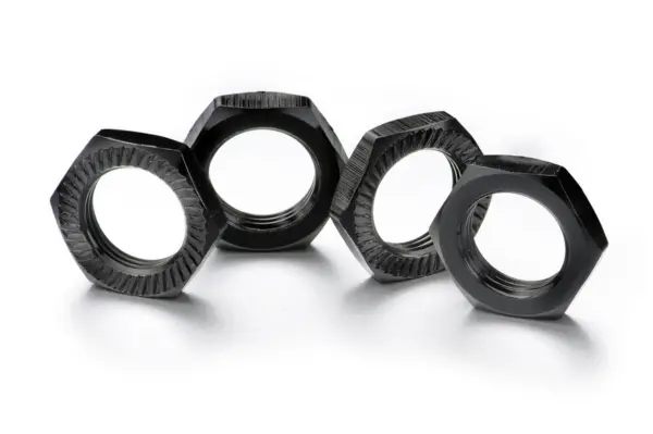 Hex locknut 17mm black (4)