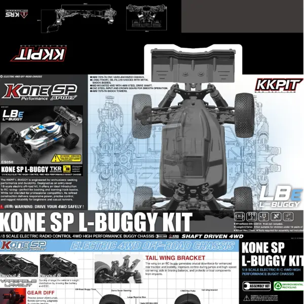 KKPIT LBE 1/8 Scale Buggy RTR – RC Car – view 6