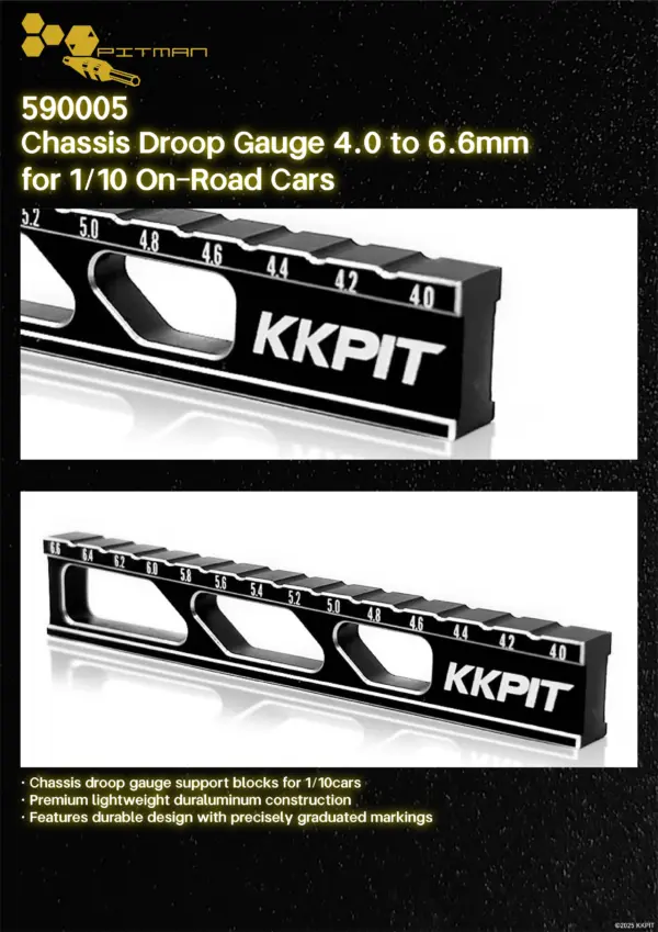 590005 Chassis Droop Gauge 4.0 to 6.6mm for 1/10 On-Road Cars – view 3