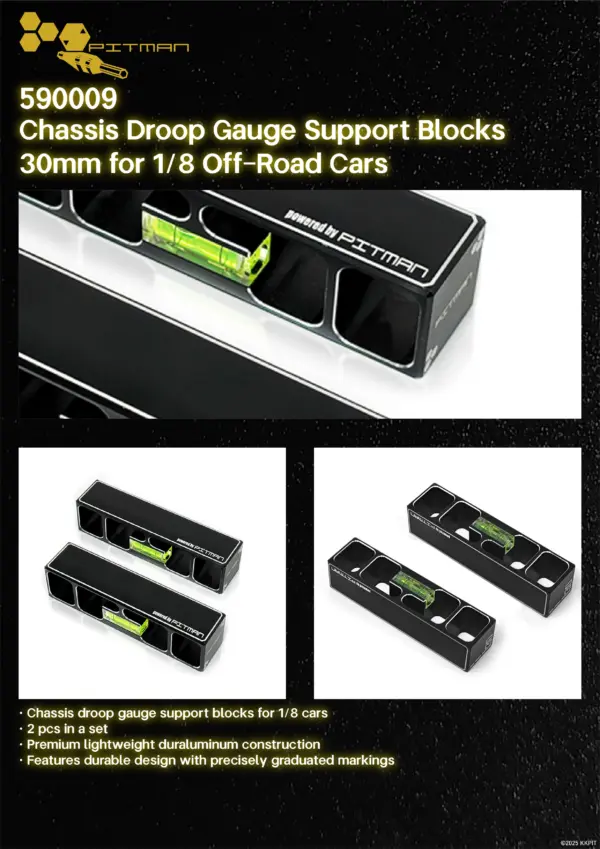 590009 Chassis Droop Gauge Support Blocks 30mm for 1/8 Off-Road Cars – view 3