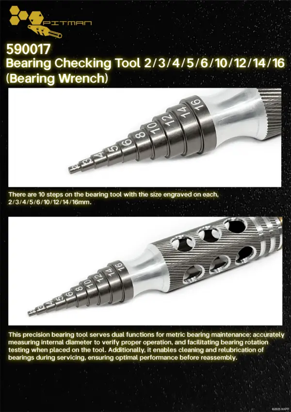 590017 Bearing Checking Tool 2/3/4/5/6/10/12/14/16 （Bearing Wrench ） – view 3