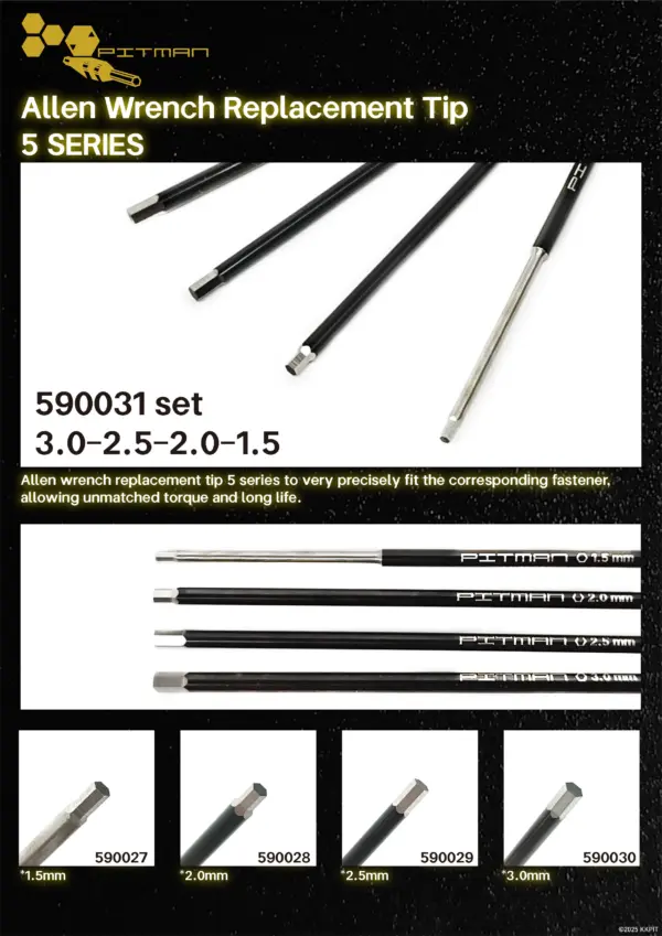 590027 Allen Wrench Replacement Tip 5 SERIES 1.5 x 100 mm – view 3