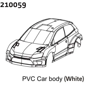 PC Rally Body Shell - blue + Stickers