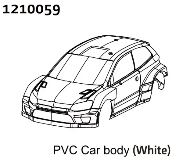 PC Rally Body Shell - blue + Stickers