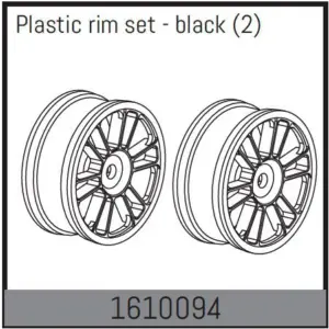 Plastic rim set - black (2)