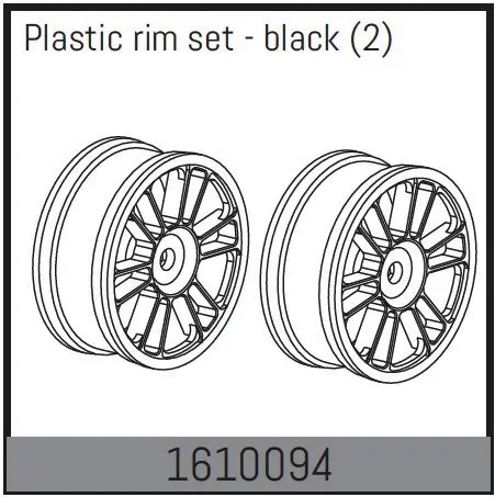 Plastic rim set - black (2)