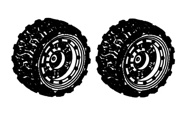 Pre-glued Tire Set (2)