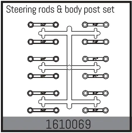 Steering rods & body post set