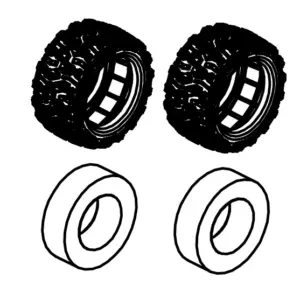 Tires & Sponge Set (2)