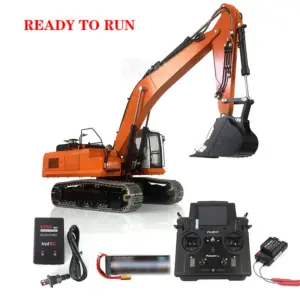 LESU 1/14 PC360 Metal RC Hydraulic Excavator Model Track Cab Bucket Display Ripper Tree Digging Tool fork Arm Crusher