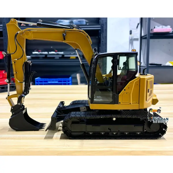 Metal 1/14 C308 Radio Control Hydraulic Excavator 4Valve RC Digger Engineering Vehicle Flysky ST8 Radio Lights Battery Assembled