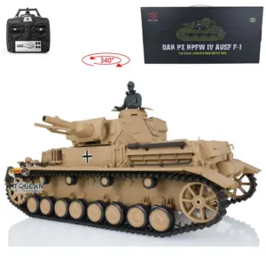 2.4G Henglong 1:16 Scale TK7.0 Plastic German Panzer IV F RTR RC Tank Model 3858 Military Model Stimulated Sound Smoke