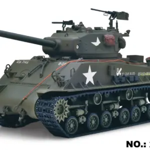Large Hatch 1/16 Remote Control Tank Sherman M4A3 Infrared System Barrel Elevation Smoke Unit Metal Chassis Gearbox 360 Degrees Turret