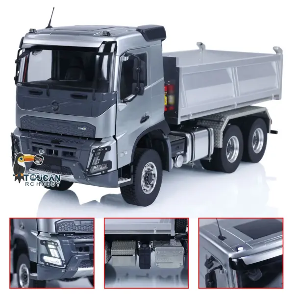 Double E 1/14 Hydraulic RC Dump Truck 6x6 FMX Remote Control Dumper Cars Hobby Model DIY RTR