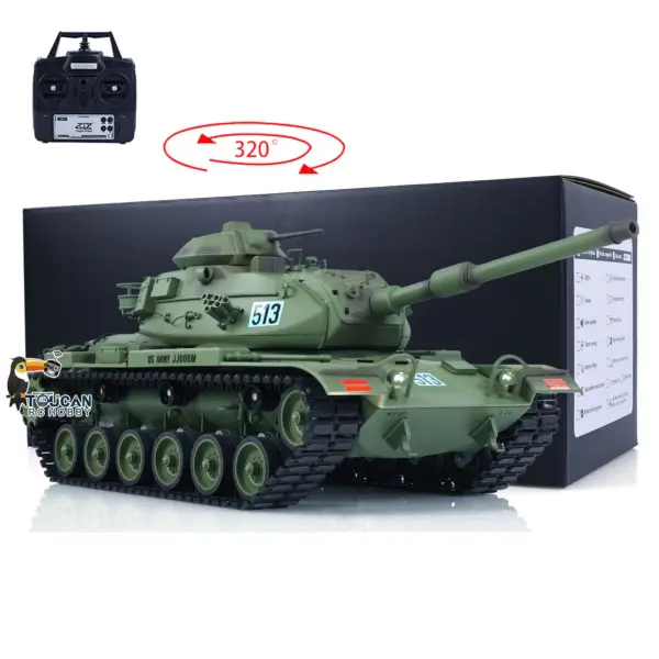 TD Model 1/16 RC Tank M60A3 USA Remote Control Battle Panzer Hobby Model Simulation Military Vehicle Barrel Recoil BB Unit Sound Smoke