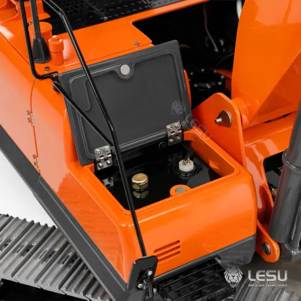 Metal LESU 1/14 Remote Control Digger Aoue DX350LC RC Hydraulic Excavator Model 3CH Valve 4MPA Pump Flysky ST8 Battery Lights
