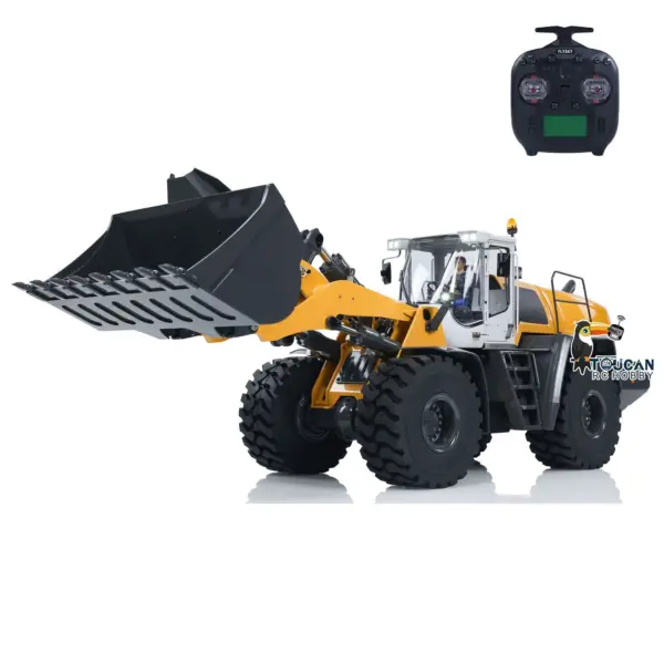XDRC 1/14 Scale Hydraulic RC Loader 580 Radio Control Construction Vehicle Electric Model Sound Light DIY Cars