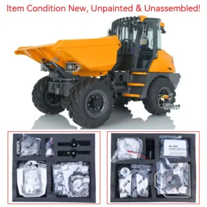 LESU 1/14 Metal Scale 4*4 AOUE 6MDX Unpainted and Unassembled Remote Control Hydraulic Articulated Dump Truck Servo ESC