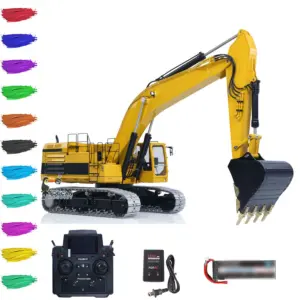 LESU 1/14 Metal Hydraulic RC Excavator C374F Remote Control Heavy Construction Digger Model Paladin PL18EV LITE 6CH Valve Sound Light Battery LCD Screen Motor