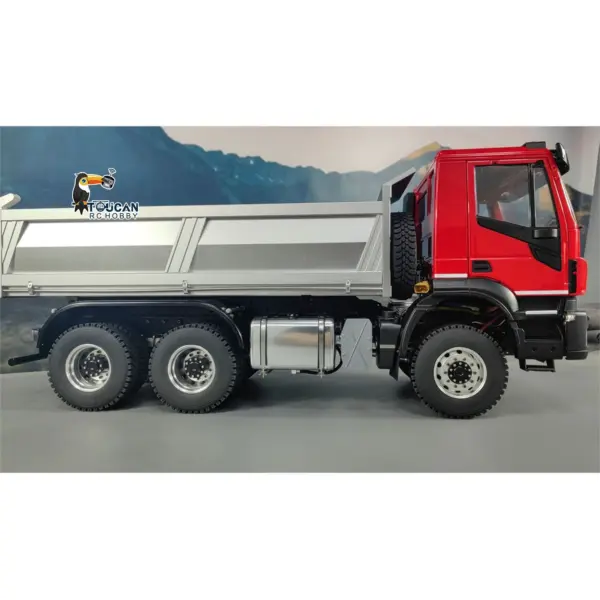 1/14 6x6 Hydraulic RC Dump Truck Radio Controlled Tipper Dumper Car 2-speed Gearbox PNP Sound Light Painted Assembled Model