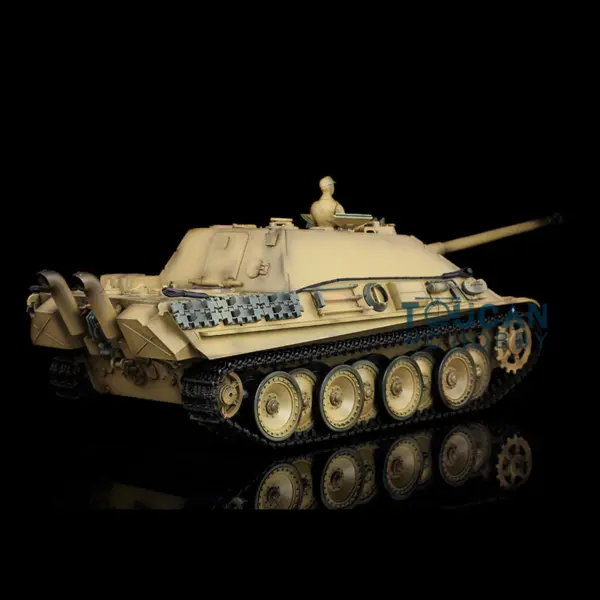 Henglong 1/16 7.0 Remote Control Jadpanther German Tank 3869 RTR RC Tank w/ FPV Metal Road Wheel Tracks Sound Effect BB Shooting