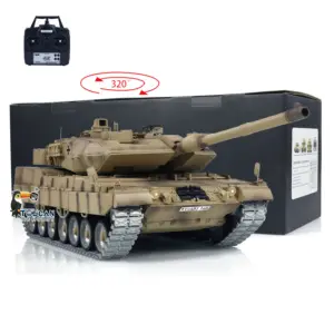 Tongde 1/16 RC Infrared Battle Tank German Leopard2A7 Electric Radio Control Military Vehicle Barrel Recoil Optional Version Painted