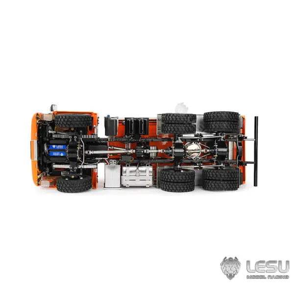 LESU TGS 1/14 RC Hydraulic Dump Truck 6x6 Metal Remote Control Dumper Car Model Three-Way Dumping Emulated Tipper Hobby Models