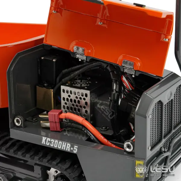 1/14 Hydraulic Remote Control Tracked Dumper KC300HR-5 Unpainted KIT LESU Metal RC Tipper Model Light Sound System No Battery