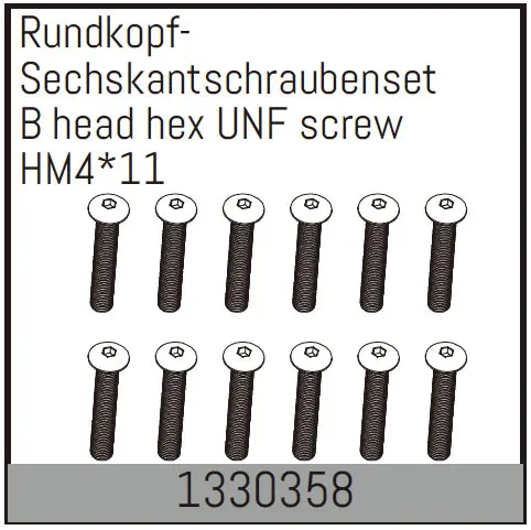 B Head Hex Unf Screwhm4*11