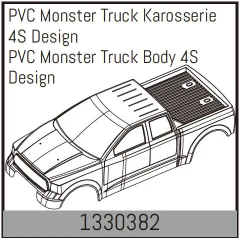 PVC Monster Truck Body 4s Design