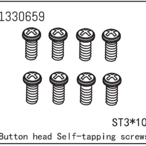 Button Head Self-Tapping Screws St3*10 (8)