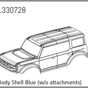 Body Shell Blue (W/O Attachments) - Bronx