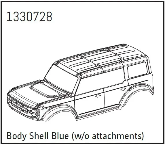 Body Shell Blue (W/O Attachments) - Bronx