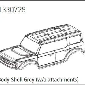 Body Shell Grey (W/O Attachments) - Bronx