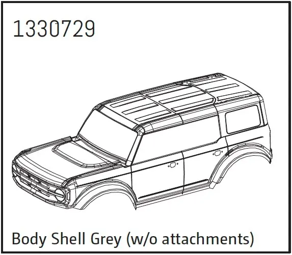 Body Shell Grey (W/O Attachments) - Bronx