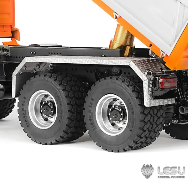 LESU TGS 1/14 RC Hydraulic Dump Truck 6x6 Metal Remote Control Dumper Car Model Three-Way Dumping Emulated Tipper Hobby Models