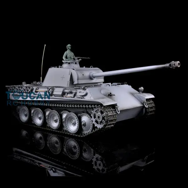 Henglong 1/16 7.0 RC Tank German Panther G Upgraded 3879 w/ FPV 360Degrees Rotating Turret Engine Effect Smoking Metal Tracks Sproket