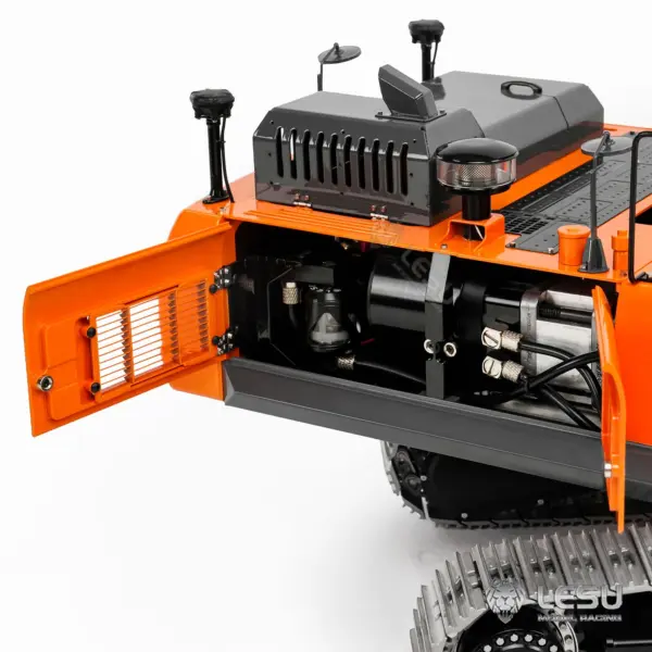 Metal LESU 1/14 Remote Control Digger Aoue DX350LC RC Hydraulic Excavator Model 3CH Valve 4MPA Pump Flysky ST8 Battery Lights