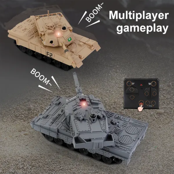 RC Mini Tank RTR Remote Control Battle Tank Toy Gifts for Children Adults Rotate Turret Infrared system 13.5*5.5*4.5CM
