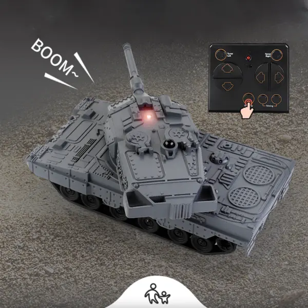 RC Mini Tank RTR Remote Control Battle Tank Toy Gifts for Children Adults Rotate Turret Infrared system 13.5*5.5*4.5CM